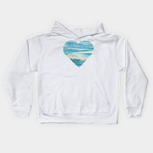 Heart of waves Kids Hoodie